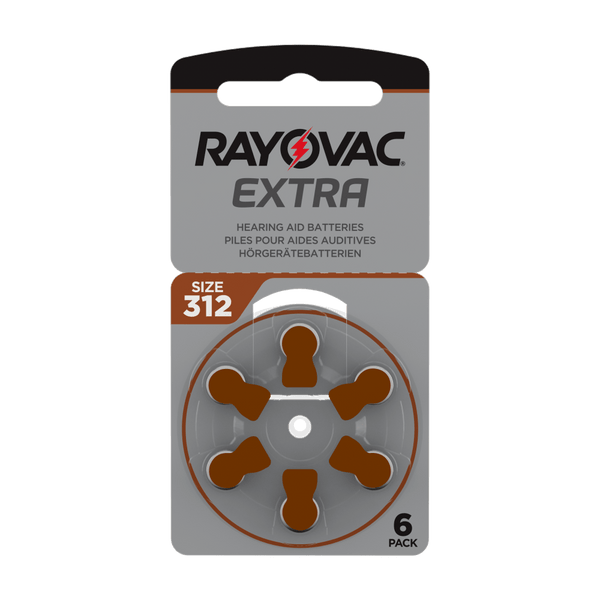  120 x Size 312 Rayovac Extra Advanced Hearing Aid Batteries :  Electronics
